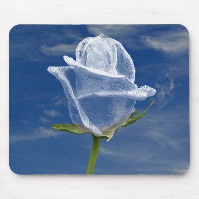 Ice Rose Mouse Pad by Photoshoppix