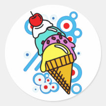 ICE ROUND STICKERS