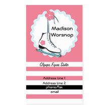 Ice Skate Profile Card2 Business Card Templates