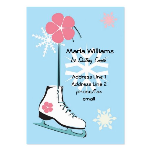 Ice Skate Profile Card Business Card Templates