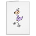 Ice Skater Girl In Lilac Card