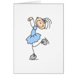 Ice Skater In Blue Card