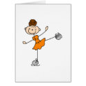 Ice Skater In Orange Card