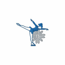 Ice Skater Outline embroidered shirts
