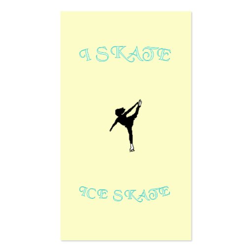 Ice Skaters' Card Business Card (back side)