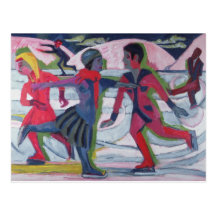 Ice Skaters Post Cards