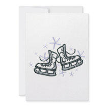 ice skates and snowflakes graphic custom announcement