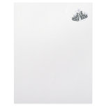 ice skates and snowflakes graphic letterhead design