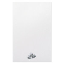 ice skates and snowflakes graphic stationery design
