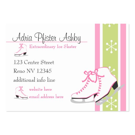 Ice SKates Business Card Template