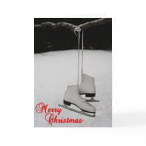 Ice Skates Christmas Card by Birthdaybash Ice Skates Christmas Card