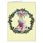 ICE SKATES & WREATH by SHARON SHARPE Card