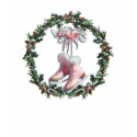 ICE SKATES & WREATH by SHARON SHARPE t-shirts by sharonsharpe ICE SKATES & WREATH by SHARON SHARPE t-shirts