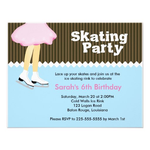 Ice Skating Birthday Invitation