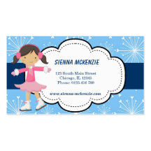 Ice Skating (Blue) Business Cards
