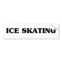 Ice Skating bumper stickers