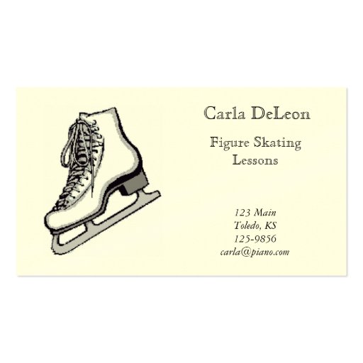 Ice Skating Business Card (front side)