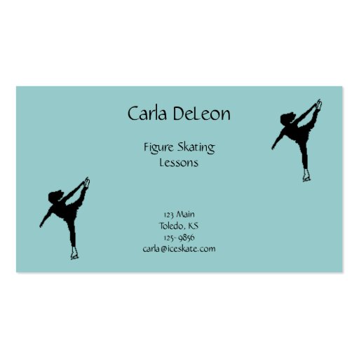 Ice Skating Business Card (front side)