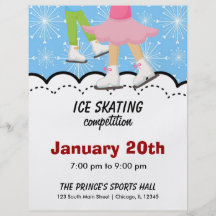 Ice Skating Competition (Blue) Flyers