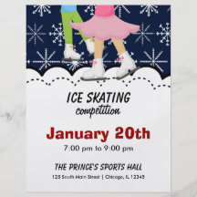 Ice Skating Competition (Dark Blue) Custom Flyer