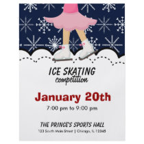 Ice Skating Competition (Dark Blue) Flyers
