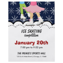 Ice Skating Competition (Dark Blue) Custom Flyer