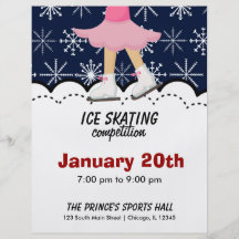 Ice Skating Competition (Dark Blue) Flyers