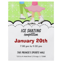 Ice Skating Competition (Green) Flyer Design