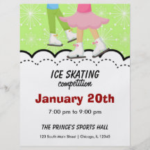 Ice Skating Competition (Green) Flyer Design