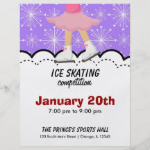 Ice Skating Competition (Purple) Flyer Design
