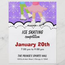 Ice Skating Competition (Purple) Flyers