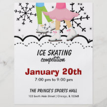 Ice Skating Competition (White) Personalized Flyer