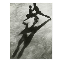 Ice Skating Couple Post Card