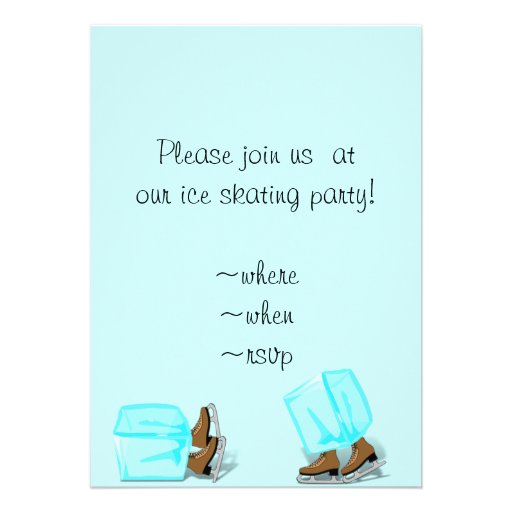 Ice Skating Custom Invites