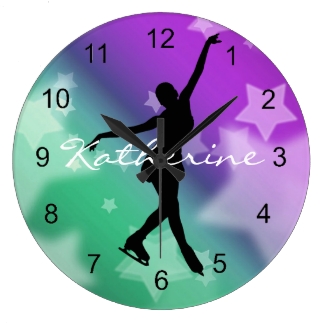 Ice Skating Figure Skating Design Wall Clock