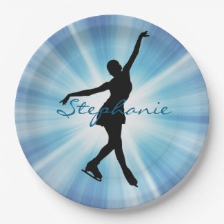 Ice Skating/Figure Skating Paper Party Plate