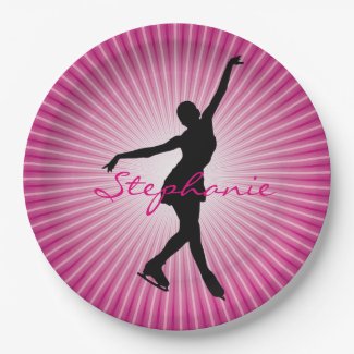 Ice Skating/Figure Skating Paper Party Plate 9 Inch Paper Plate