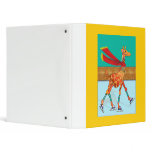 Ice Skating Giraffe with Scarf at the Rink Vinyl Binder