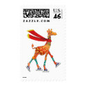 Ice Skating Giraffe with Scarf postage