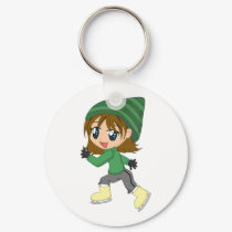 Ice-skating Girl Keychain