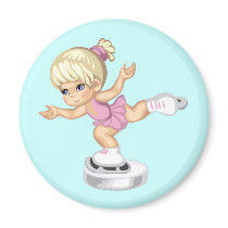 Ice Skating Girl magnets