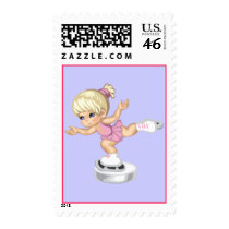 Ice Skating Girl stamps
