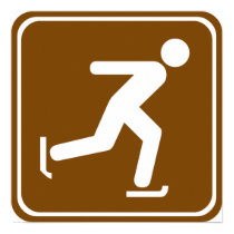 Ice Skating Highway Sign posters