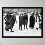 Ice Skating in Tuxedo Park, NY 1920 posters