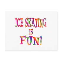 Ice Skating is Fun postcards
