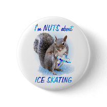 Ice Skating Nut Button