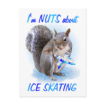 Ice Skating Nut Post Cards