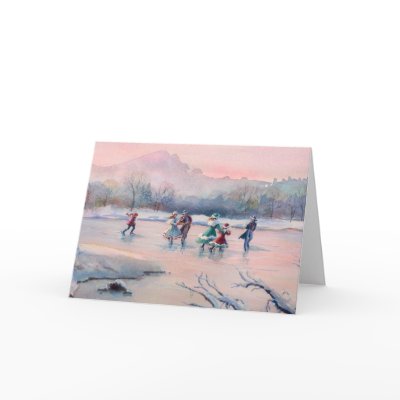 ICE SKATING PARTY by SHARON SHARPE Cards by sharonsharpe