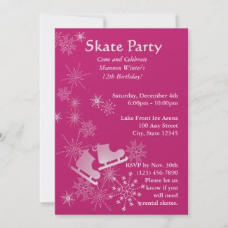 Ice Skating Party invitation
