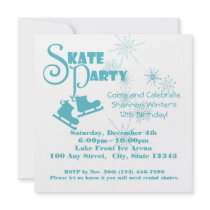 Ice Skating Party Custom Invite